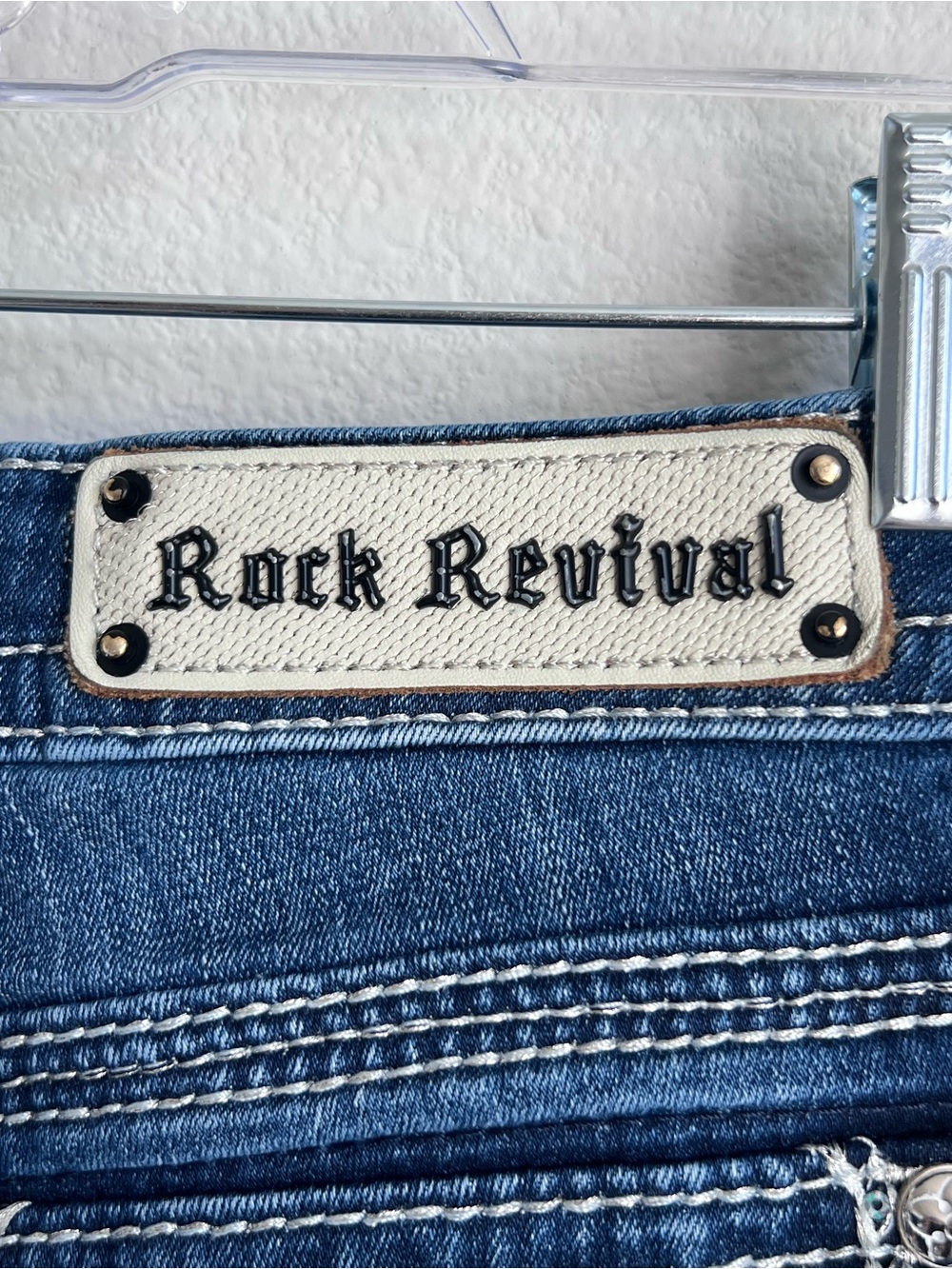 Rock Revival Women’s Arlene Blue Boot Cut Jeans Medium Wash Size 28 - Picture 7 of 16